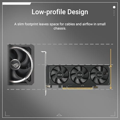 ASUS GeForce RTX 5060 LP BRK 8GB GDDR7 OC Edition Low Profile Gaming Grafikkarte (NVIDIA Blackwell Architektur FP4 und DLSS 4, PCIe 5.0, 2X HDMI 2.1, 1x DisplayPort 2.1a, RTX5060-O8G-LP-BRK) Bild 4