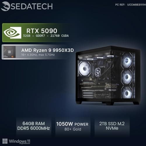 Sedatech Wasserkühlung Gaming PC • RTX 5090 | AMD Ryzen 9 9950X3D | 64GB DDR5 | 2TB SSD M.2 | WLAN 7 | BT 5.4 | Win 11 35) Ryzen 9 9950X3D - RTX5090 - 64Gb 2) Windows Bild 4