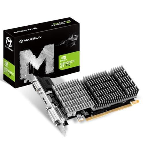 maxsun NVIDIA GeForce GT 710 2GB Silent Grafikkarte (Passiv 0dB Kühlung, Low Profile DVI, VGA, HDMI) Bild 3