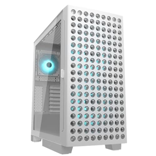 Cougar Airface ECO RGB Mid Tower Gaming Chassis: Kegelförmige Lüftungsschlitze, vorinstallierte 2 x Frontlüfter, 180 mm PWM Kühllüfter, Schnellschiebe-Staubfilter, modularer Front-I/O, vertikaler