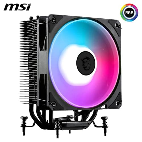 MSI MAG COREFROZR AA13 CPU-Luftkühler – Direct Touch, vier 6-mm-Kupfer-Heatpipes, ARGB, CycloBlade 7, voraufgetragene Wärmeleitpaste, Lüfter mit Rifle-Lager Bild 6