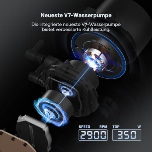 ID-COOLING FX240 PRO Liquid CPU-Kühler für Desktop, 240 mm AIO-Kühler, 2 x 120 mm hocheffiziente Lüfter, spezielles CD-Muster, Pumpenleiste, Intel und AMD kompatibel Bild 8