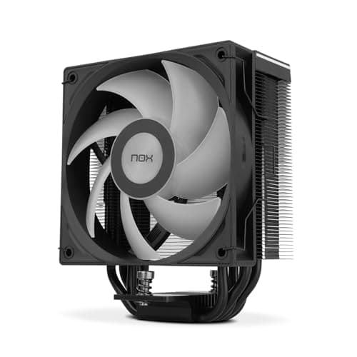NOX XTREME PRODUCTS HUMMER H-500 CPU-Kühler mit digitaler Temperaturanzeige, kompatibel mit Intel&AMD, 120mm PWM-Lüfter, 4 Heatpipes Kupfer und Aluminium, Farbe schwarz H500 Bild 2