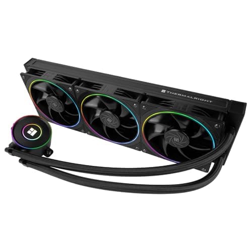 Thermalright TR Aqua Elite 360 V5 ARGB Black CPU-Flüssigkeitskühler, 360mm Radiator, Pumpengeschwindigkeit 2800 U/min, Kompatibel mit AM4/AM5, Intel LGA1150/1151/1200/1851/1700