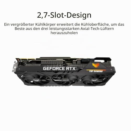 ASUS TUF GeForce RTX 3090 24 GB OC Version Gaming Grafikkarte (Nvidia Ampere, PCIe 4.0, GDDR6X Speicher, 2x HDMI 2.1, 3x DisplayPort 1.4a, TUF-RTX3090-O24G-GAMING) Bild 6