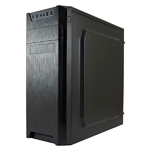 LC-POWER LC-7040B Midi-Tower Gehäuse | ATX, Micro-ATX & Mini-ITX | 360 mm GPU Support | 145 mm CPU-Kühler | USB 3.2 & USB 2.0 | Schwarz mit gebürsteter Aluminiumfront Bild 6