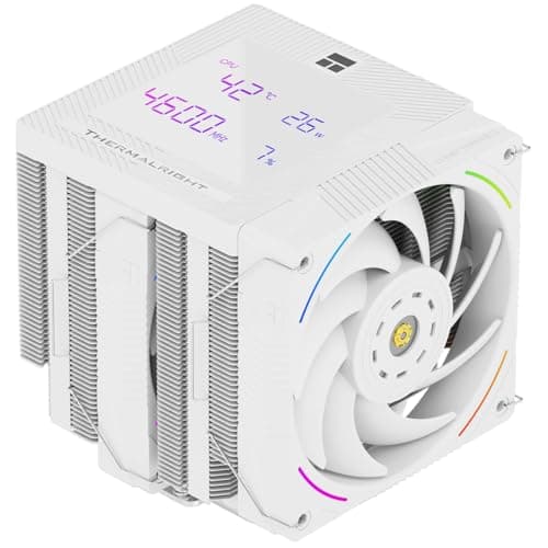 Thermalright Phantom Spirit 120 Digitaler Schnee-CPU-Luftkühler, 7 Heatpipes CPU-Kühler, Dual 120 mm PWM-Lüfter, magnetische Anziehungskraft, digitale Bildschirmabdeckung, für AM4/AM5/Intel LGA1700