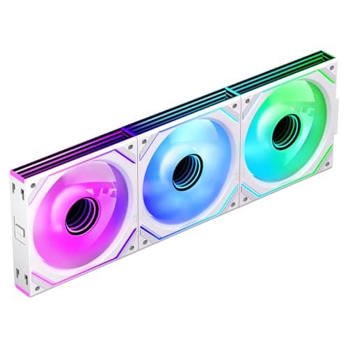 TZMRIT Interstellar-V2 Infinity Mirror ARGB PWM Lüfter 120mm Schwarz, RGB Lüfter 120 mm (White, Reverse-3PCS) White Reverse-3PCS Bild 3