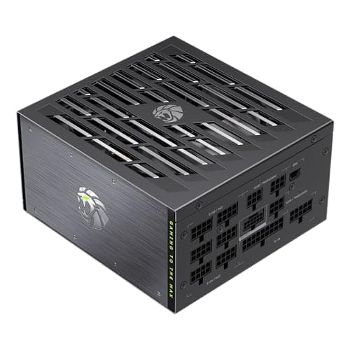 GAMEMAX Lion CORE 1200W Netzteil PC, Vollmodular, 80 Plus Platinum, ATX 3.1, PCIe 5.1, Native 12V-2x6, 0dB-Modus, 135mm Silent Lüfter, 100% Japanische 105°C Kondensatoren