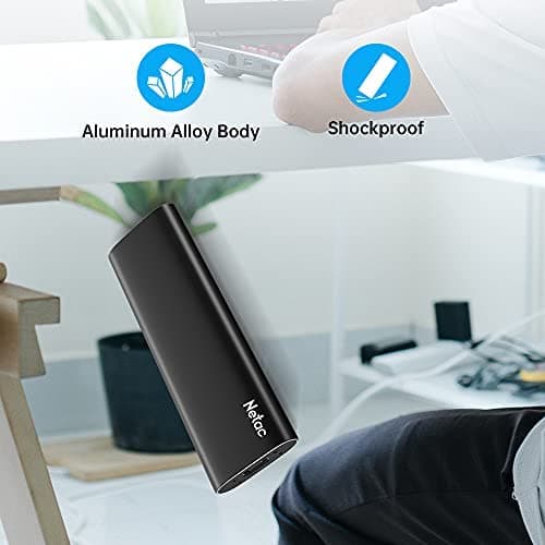Netac USB Externe Festplatte SSD 250GB External High Speed USB c 3.2 g2 Aluminium - Portable SSD 250 GB Bild 5
