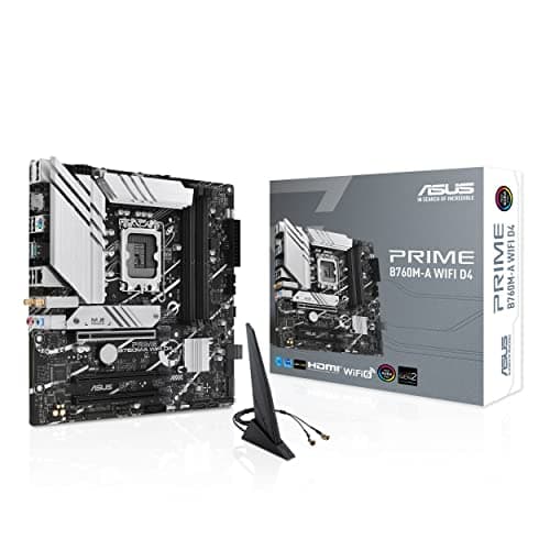 ASUS Prime B760M-A WiFi D4 Gaming Mainboard Sockel Intel LGA 1700 (Intel B760, mATX, DDR4 Speicher, PCIe 4.0, 2X M.2, WiFi 6, Aura Sync) A M-A WiFi D4 Bild 2