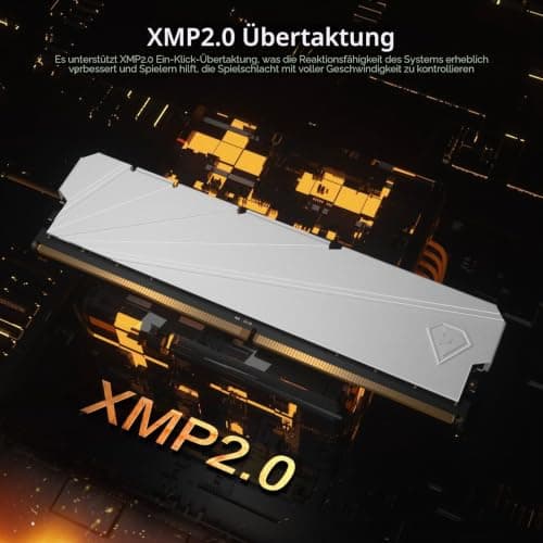 Netac DDR4 RAM 16GB (2x8GB) 3200MHz C16 XMP 2.0 High Performance Desktop Workstation Kit, weiß Bild 8