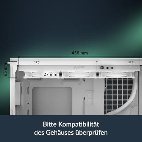 ARCTIC Liquid Freezer III Pro 420 A-RGB - 420 mm AIO CPU Kühler, Wasserkühlung, 38 mm Radiator, PWM-Pumpe, VRM-Lüfter, AMD AM5/AM4, Intel LGA1851/1700 Contact Frame - Weiß weiß Liquid Freezer III Pro 420 A-RGB Bild 7