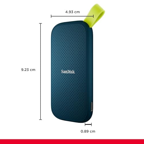 SANDISK Portable SSD 2 TB (Externe SSD 2,5 Zoll, bis zu 800 MB/s Lesen, Robustes Laufwerk bis zu 2 m, robuste Befestigungsschlaufe aus strapazierfähigem Gummi) Monterey 800MB/s 2 TB Bild 4
