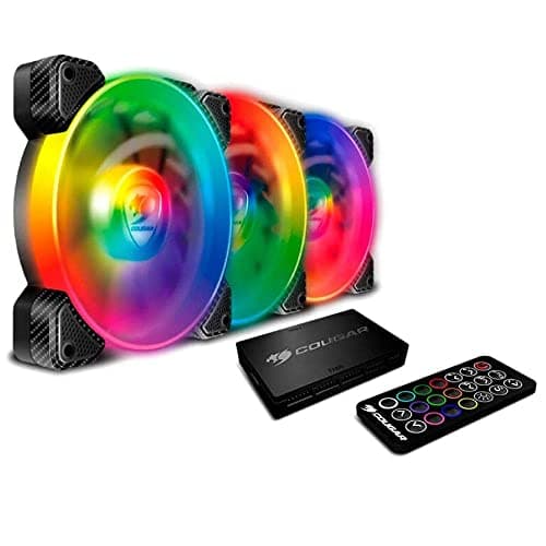 Cougar 3 pcs 120mm SPB PWM HDB RGB Fans Backlight core Box Remote Controller Bild 5