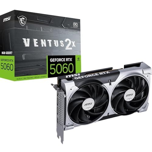 MSI GeForce RTX 5060 8G Ventus 2X OC - 8GB GDDR7 (28Gbps/128-bit), PCIe 5, Boost: 2527 Hz, HDMI 2.1b, DisplayPort 2.1b