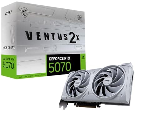 MSI Gaming RTX 5070 12G Ventus 2X OC White Grafikkarte (12GB GDDR7, 192-Bit, Extreme Performance:2557MHz, DisplayPort x3 2.1a, HDMI 2.1b, NVIDIA Blackwell Architecture) Bild 2