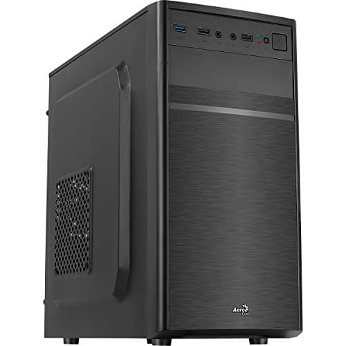 AeroCool CS103 - Micro ATX PC-Gehäuse, poliertes Aluminium, 80 mm Lüfter hinten schwarz única Schwarz CS103 Bild 2
