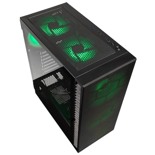 Kolink Observatory HF Mesh PC-Gehäuse, Sechs ARGB-Lüfter, 330 mm GPU-Freiheit, ATX-Motherboard, Gitterfrontplatte, Stahl, Mid-Tower, Schwarz Bild 4