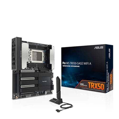 ASUS PRO WS TRX50-SAGE WiFi Workstation Mainboard (Overclocking, 36-Phasen Design, PCIe 5.0 x16 und M.2, USB4 40Gb/s, 10Gb und 2.5Gb LAN, Multi-GPU Support, CEB Formfaktor) SAGE WIFI A Pro TRX50 Bild 2