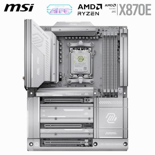 MSI MAG X870E Tomahawk MAX WiFi PZ Motherboard, ATX - Unterstützt AMD Ryzen 9000/8000/7000 Prozessoren, AM5 - DDR5 Memory Boost 8400+ MT/s (OC), PCIe 5.0 x16, M.2 Gen5, Wi-Fi 7, 5G LAN Bild 4