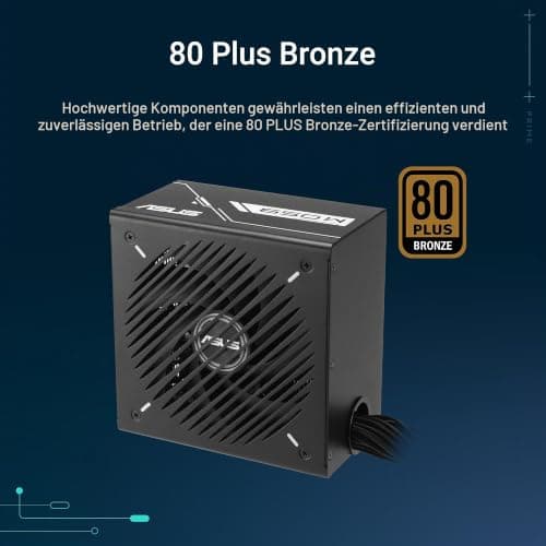 ASUS Prime 650W Bronze Black Gaming Netzteil (650 Watt, Lüfter mit Doppelkugellager, ATX12V, 80+ Bronze-Zertifizierung, 135-mm-Lüfter, DIY-freundlicher CPU-Stromanschluss, geätzte Kabel) Bild 6