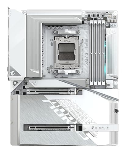 GIGABYTE X870 AORUS Stealth Ice Mainboard – Unterstützt AMD Ryzen 9000 CPUs, digitales 16+2+2 Phasen VRM, bis zu 8200 MHz DDR5 (OC), 2 x PCIe 5.0 + 2 x PCIe 4.0, Wi-Fi 7, 5 GbE LAN, USB 4 Bild 4