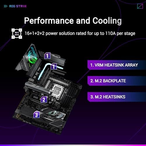 ASUS ROG Strix Z890-F Gaming WiFi Mainboard Sockel Intel LGA 1851 (ATX, Advanced AI, DDR5, WiFi 7, 5X M.2, Q-Release, PCIe 5.0, 2X Thunderbolt 4, DIMM Fit) Bild 6