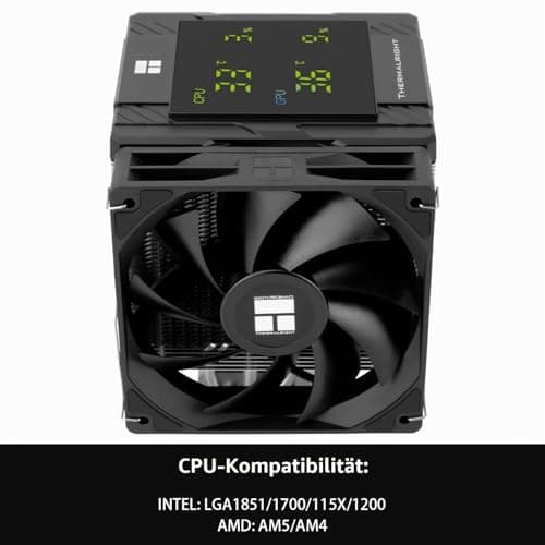 TR Peerless Assassin 120 Digital Black – CPU-Kühler für Computer mit 6 Wärmerohren, für AM4/AM5, Intel LGA1700/1851/1150/1151/1200 Bild 6