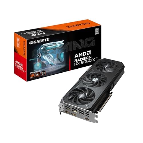 GIGABYTE Radeon RX 9060 XT Gaming OC 16G Grafikkarte, PCIe 5.0, 16GB GDDR6, GV-R9060XTGAMING OC-16GD Grafikkarte