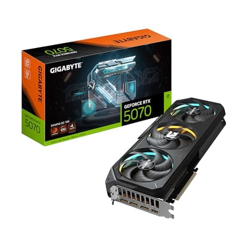 GIGABYTE GeForce RTX 5070 Gaming OC 12G Grafikkarte, 12GB 256-Bit GDDR7, PCIe 5.0, WINDFORCE Cooling System, GV-N5070GAMING OC-12GD Grafikkarte