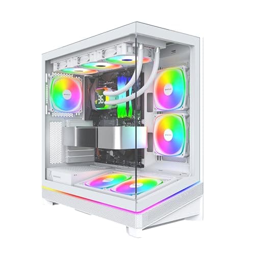MONTECH Sky 3 ATX PC-Gehäuse, Panorama-Glas, Verstellbarer Luftstrom, personalisiertes Design, 360 mm Heizkörperunterstützung, 3 x 120 mm ARGB-PWM-Lüfter vorinstalliert, kompakte Bauweise für GPU der Bild 4