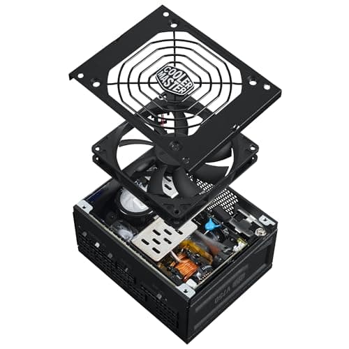 Cooler Master V750 SFX Gold ATX 3.1, EU-Stecker – 750 W 80 Plus Gold PC-Netzteil, vollmodulares Netzteil, SFF/mini-ITX-Netzteil, 92-mm-FDB-Lüfter, PCIe-5.1-Kabel, SFX-auf-ATX-Halterung - Schwarz Bild 8