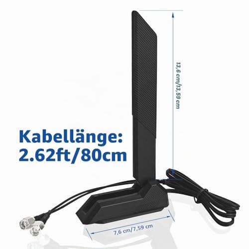 WLAN-Antenne 6 6E Tri-Band RP-SMA Gaming WiFi für MSI B550 B760 B650 B760M X670E Z790 B650M-A PRO B760M-P B760-P Z790-A X570 H610M-G Z690-A 760M Z790-S GIGABYTE Z790 B650 Dual-Band Bild 4