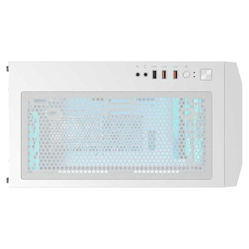 COUGAR Uniface Mini-RGB-Gehäuse, weiß, Mini-Turm, kompakter und moderner Stil mit weißer RGB-Beleuchtung Bild 6
