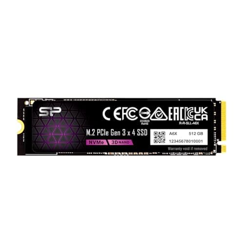 Silicon Power 512GB NVMe M.2 PCIe Gen3x4 2280 SSD (SP512GBP34A60M28AY) 512GB A6X Bild 2