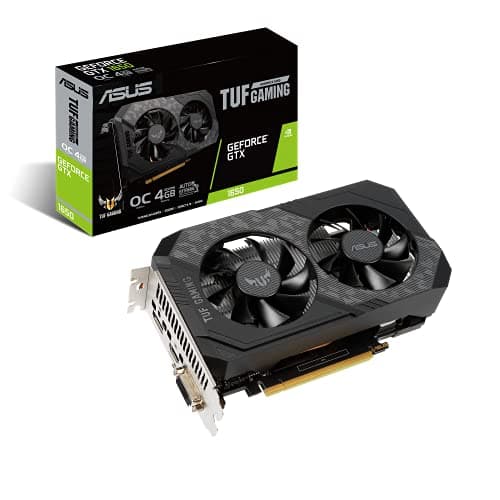ASUS TUF Nvidia GeForce GTX 1650 4GB Power OC Edition Gaming Grafikkarte (GDDR6 Speicher, PCIe 3.0, 1x HDMI 2.0b, 1x DVI, 1x DisplayPort 1.4, TUF-GTX1650-O4GD6-P-GAMING) TUF GTX1650 OC-P Bild 2