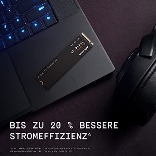 WD_BLACK SN770 NVMe SSD 2 TB (High-Performance, Gaming, PCIe Gen4, M.2 2280, Lesen 5.150 MB/s, Schreiben 4.850 MB/s) Schwarz Bild 8