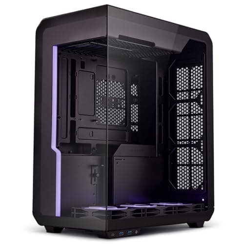 Ssupd Xhuttle PC-Gehäuse Schwarz | ATX Midi-Tower mit RGB, Tempered Glass, Platz für bis zu 10 Lüfter, Radiatoren bis 360 mm, Grafikkarten bis 370 mm