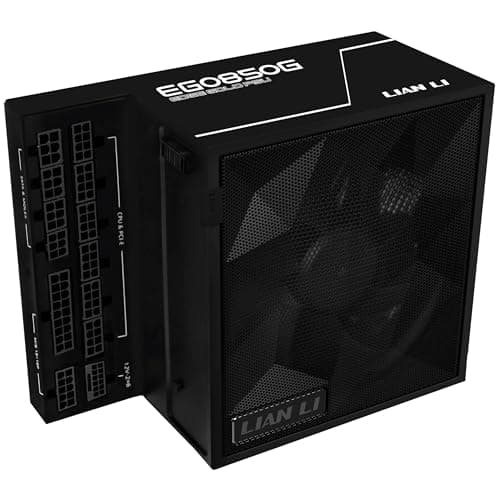 Lian Li Edge Gold 850 PC Netzteil Schwarz, 850 Watt ATX Netzteil, PCIe 5.1, ATX 3.1 PSU | 80 Plus Gold, modular, Sleeved Cable Kit, 12VHPWR für NVIDIA RTX, leiser Lüfter 850W Schwarz Bild 2
