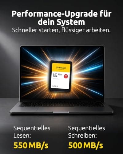 Intenso Interne 2,5" SSD SATA III Top, 256 GB, 550 MB/Sekunden, Schwarz Bild 4