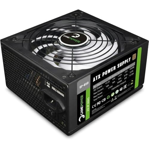 GAMEPOWER GP-650 ATX Netzteil, 650W, 80 Plus Bronze Zertifiziert, Ultra-leise 140-mm Lüfter, Aktive PFC-Effizienz, Effizienz von bis zu 85%, Gaming PC Power Supply Non-modular 650 Watt Bild 2