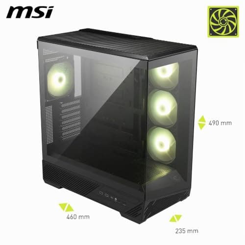MSI MAG PANO 130R PZ – Mid-Tower-Gaming-PC-Gehäuse – Unterstützt GPUs mit Einer Länge von bis zu 400 mm, herausnehmbare Staubfilter, USB 20 Gbit/s (Typ C), Back-Connect-ATX- und Micro-ATX-Mainboards Bild 4