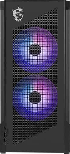 MSI MPG Velox 300R Airflow PZ – Mid-Tower Gaming-PC-Gehäuse – Seitenwand aus gehärtetem Glas – 3 x 120 mm ARGB-Lüfter – Flüssigkeitskühlung unterstützt bis zu 360 mm Kühler – Mesh-Panel für Bild 8