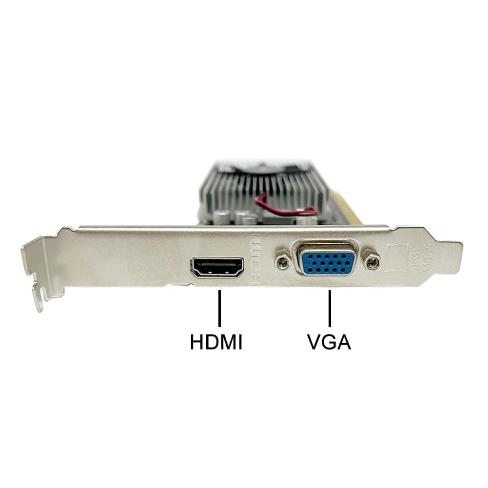 QTHREE Geforce GT 210 1G D3 64-bit Grafikkarte, 1x HDMI, 1x VGA, Low Profile Grafikkarten, Desktop-Grafikkarte für PC, PCI Express x16, DirectX 11 2 Schnittstellen Bild 7