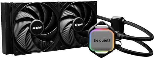 be quiet! Pure Loop 2 280mm All-in-One Wasserkühlung für übertaktete AMD und Intel Systeme, 2x Pure Wings 3 PWM high-speed Lüfter, hoher Druck, entkoppelte PWM-Pumpe mit ARGB-Beleuchtung, BW018