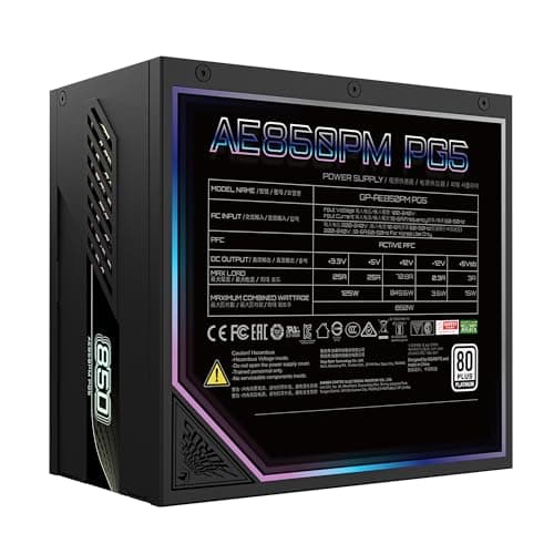 GIGABYTE AORUS Elite P850W Netzteil - PCIe 5.0, 80 Plus Platinum, Vollmodulares Design, 120mm Lüfter, ATX 3.0-kompatibel, EU-Stecker Bild 6