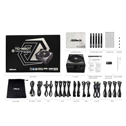 ASRock PRO 850G Netzteil – 850 W 80 Plus Gold zertifiziert, ATX 3.1 & PCIe 5.1 Ready, nativer 12V-2x6-Anschluss, 120 mm geräuscharmer Lüfter, 3 Jahre Garantie Gold Pro 850W Bild 5