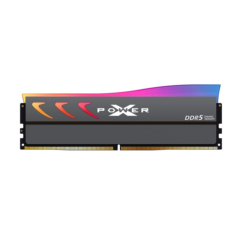 Silicon Power DDR5 16GB Storm RGB 6000MT/s (PC5-48000) 288-pin CL36 1.35V UDIMM Desktop Memory Module RAM SP016GXLWU60FFSK Grau Bild 2