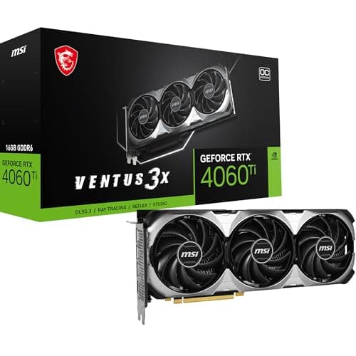 MSI GeForce RTX 4060 Ti Ventus 3X 16G OC Grafikkarte -NVIDIA RTX 4060 Ti, 16GB GDDR6 Speicher, 18Gbps, PCIe 4.0, DLSS3 16GB GeForce RTX 4060 Ti VENTUS 3X 16G OC Bild 2